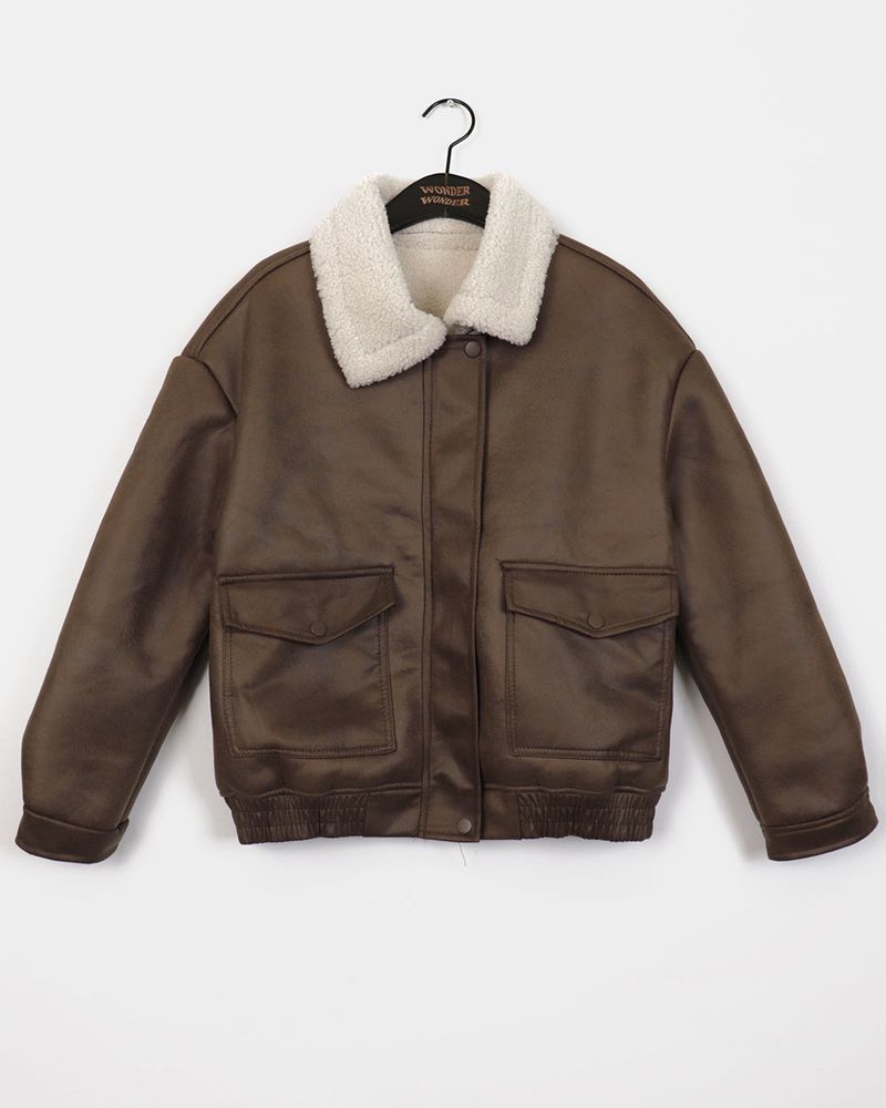 Drom Suede Soft Fur Collar Mustang Jumper