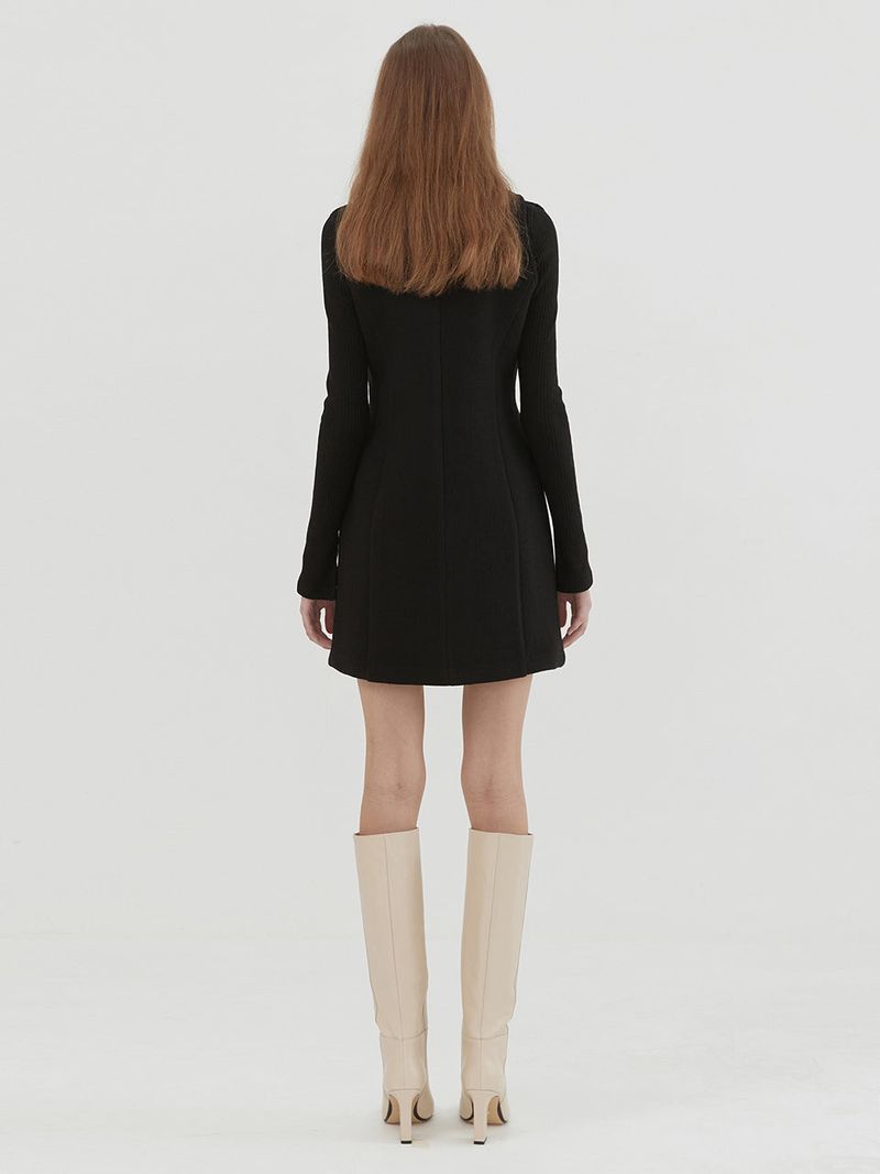 MINIMAL SIMBOL DRESS -BLACK