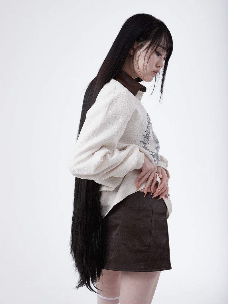 FAIRY STUD SKIRT[BROWN]
