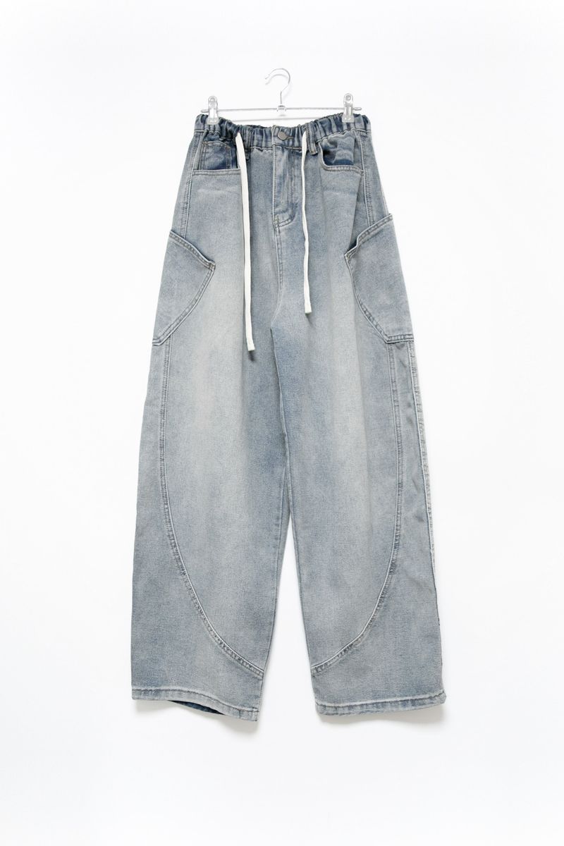 snap point banding denim pants(2colors)