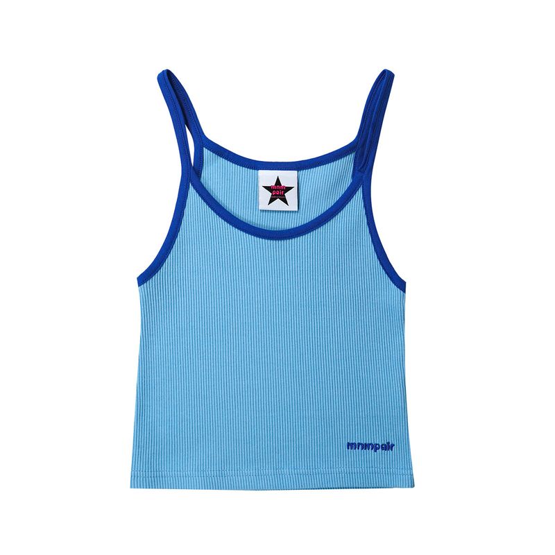 MNMPAIR(ミニマルペア)の「RIB SLEVELESS BLUE(Tops)」
