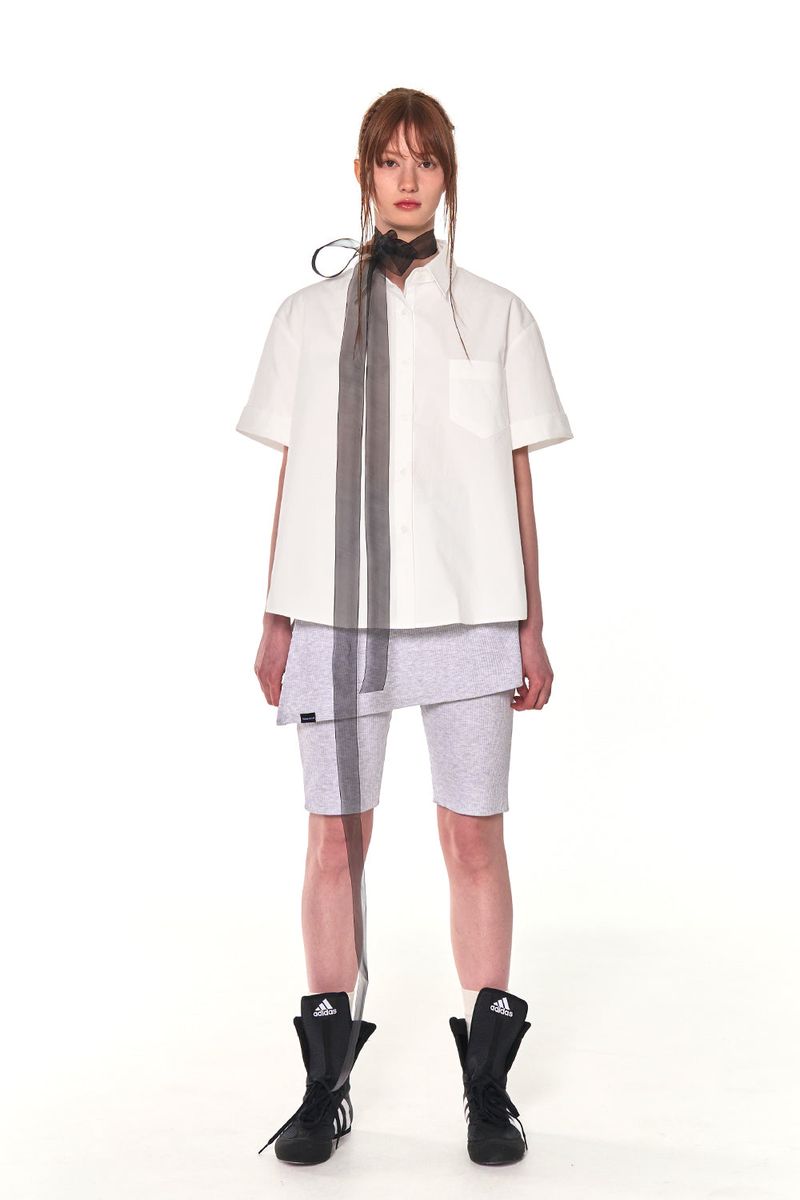 HALF COTTON OVERFIT SHIRTS (WHITE)