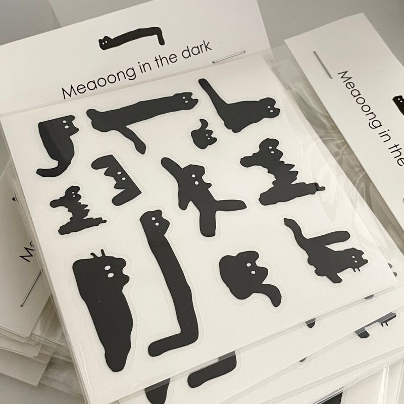 Small Cat Clear Sticker (2 set)