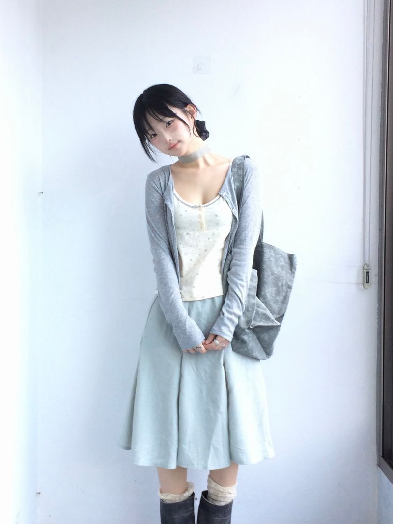 soft garden flare skirt