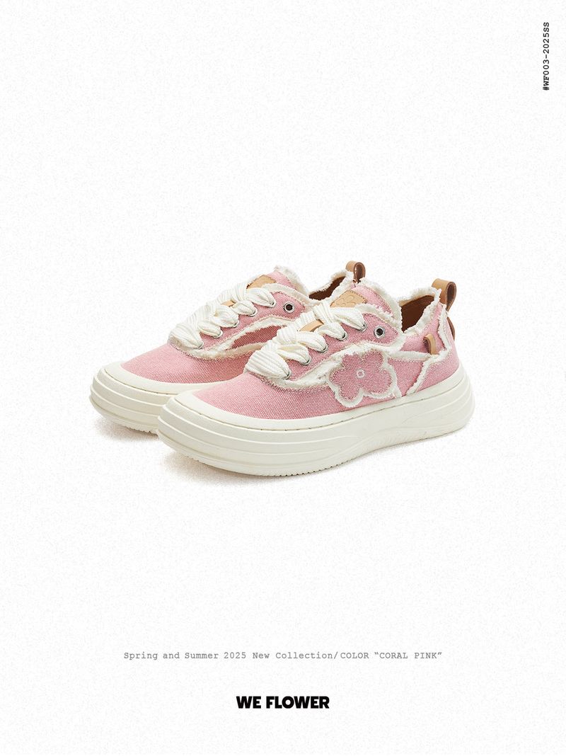 WE FLOWER（ウィフラワー）の「WE FLOWER ファッショナブルニュータッセルシックソールウェーブシューズ - コーラルピンク（シューズ）」