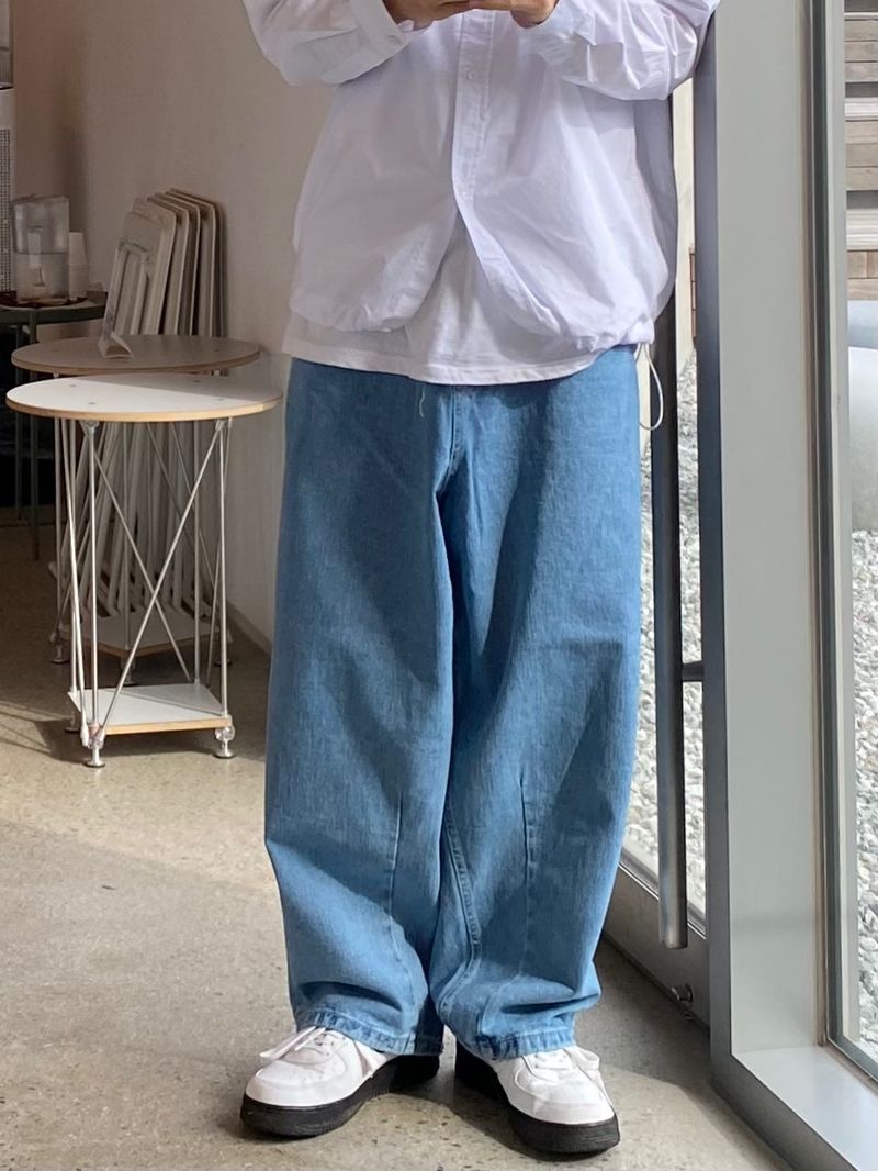 For season balloon fit denim pants 2C