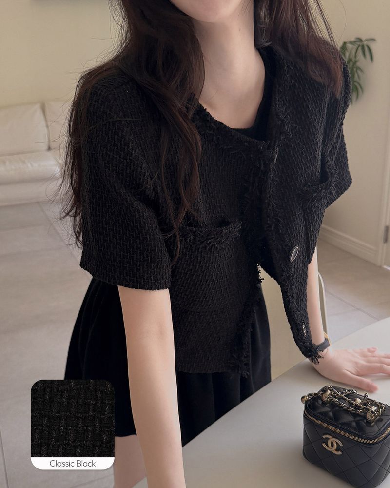 Hab Tweed Short-Sleeved Jacket