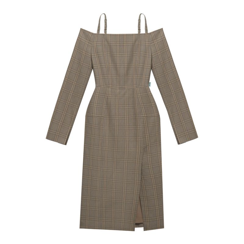 INSTANTFUNK（インスタントファンク）の「Off-the-shoulder slim long dress（Dresses）」