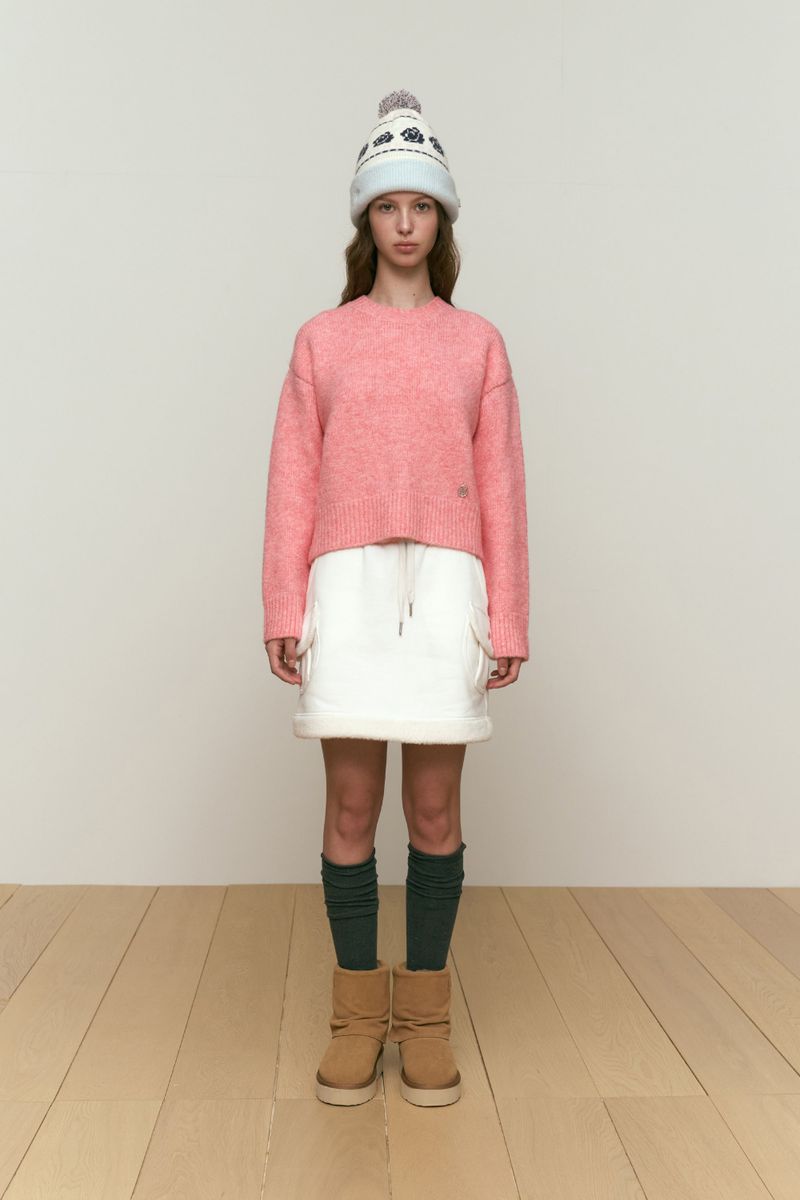 COLLECTION ROUND NECK KNIT [PINK]