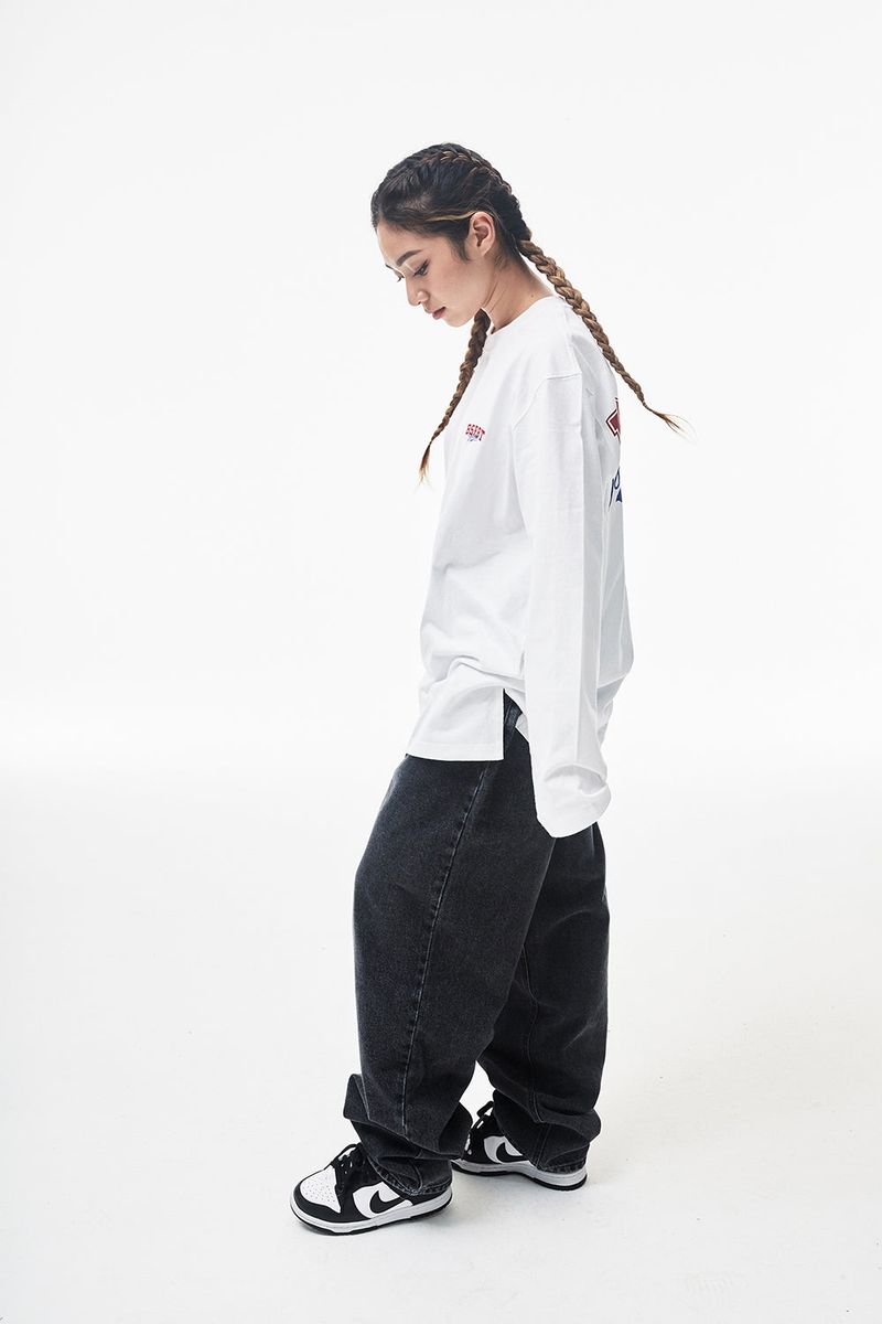 MBSRCOPT102 MID90 BAGGY DENIM PANTS BLACK