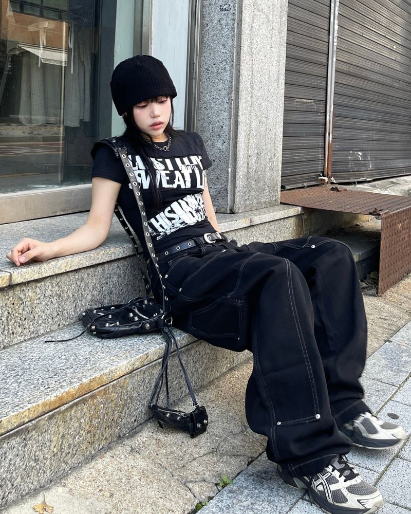 Bakugo Double Ni Carpenter Stitch Denim Pants