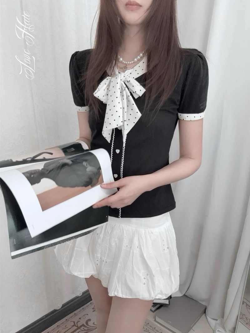Polka Dot Patchwork Shirt