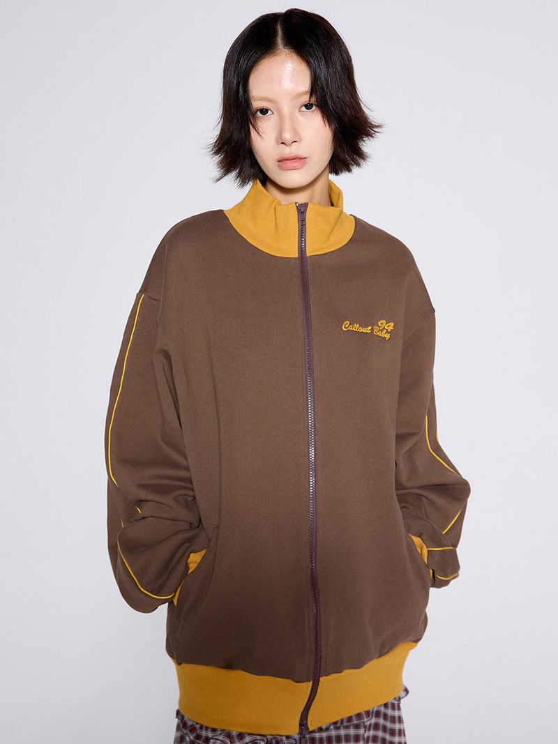 DOWN TOWN GIRL ZIP-UP / BROWN