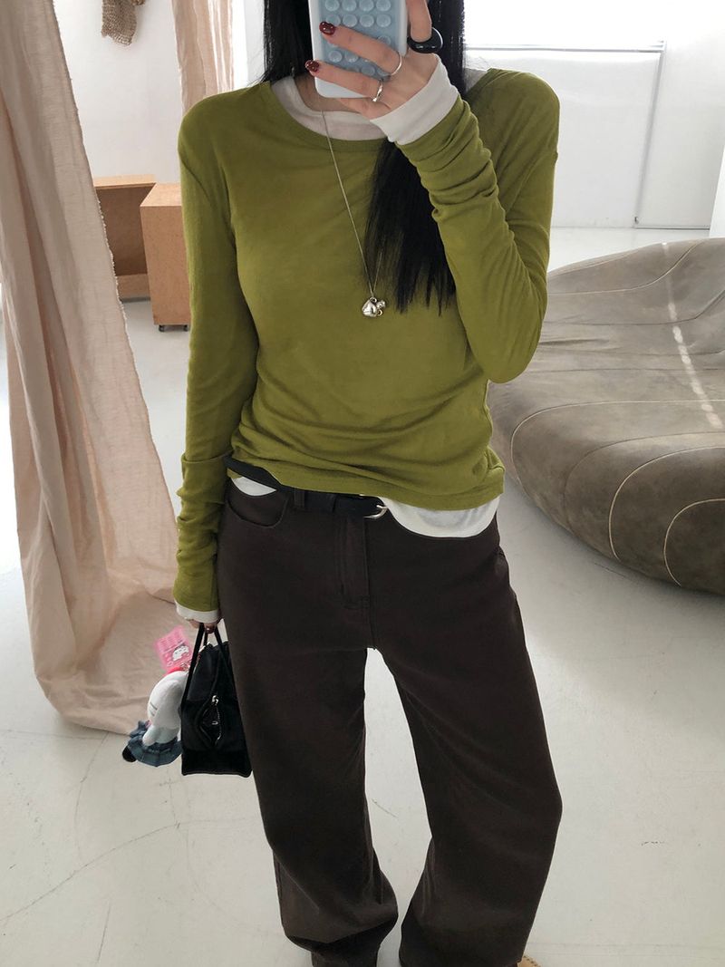 [MADE] Fodit Wool Tencel Layered Tee