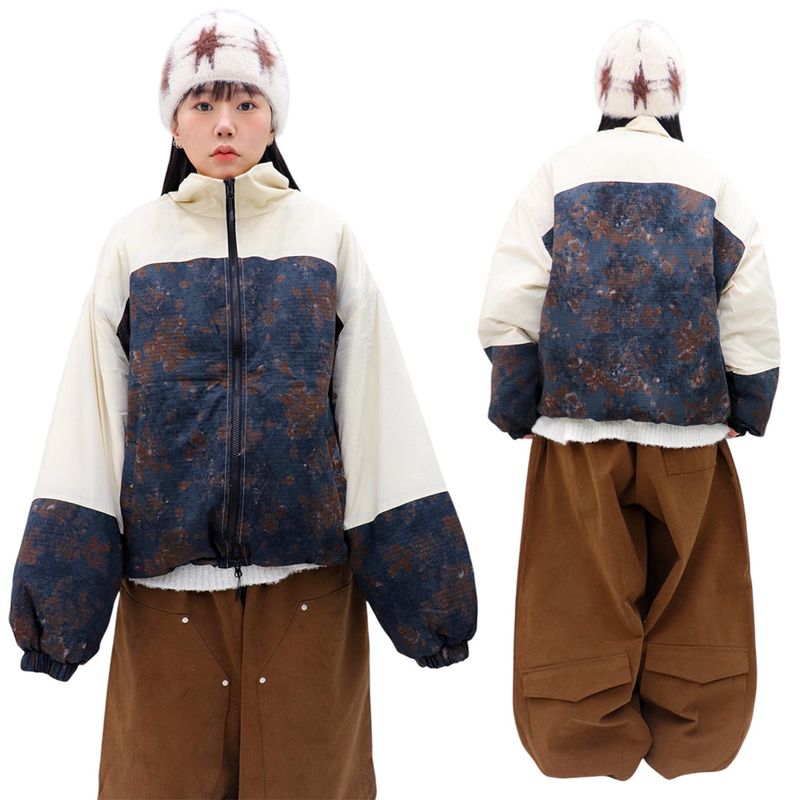 Oversized Floral Puffer Jacket (4oz)