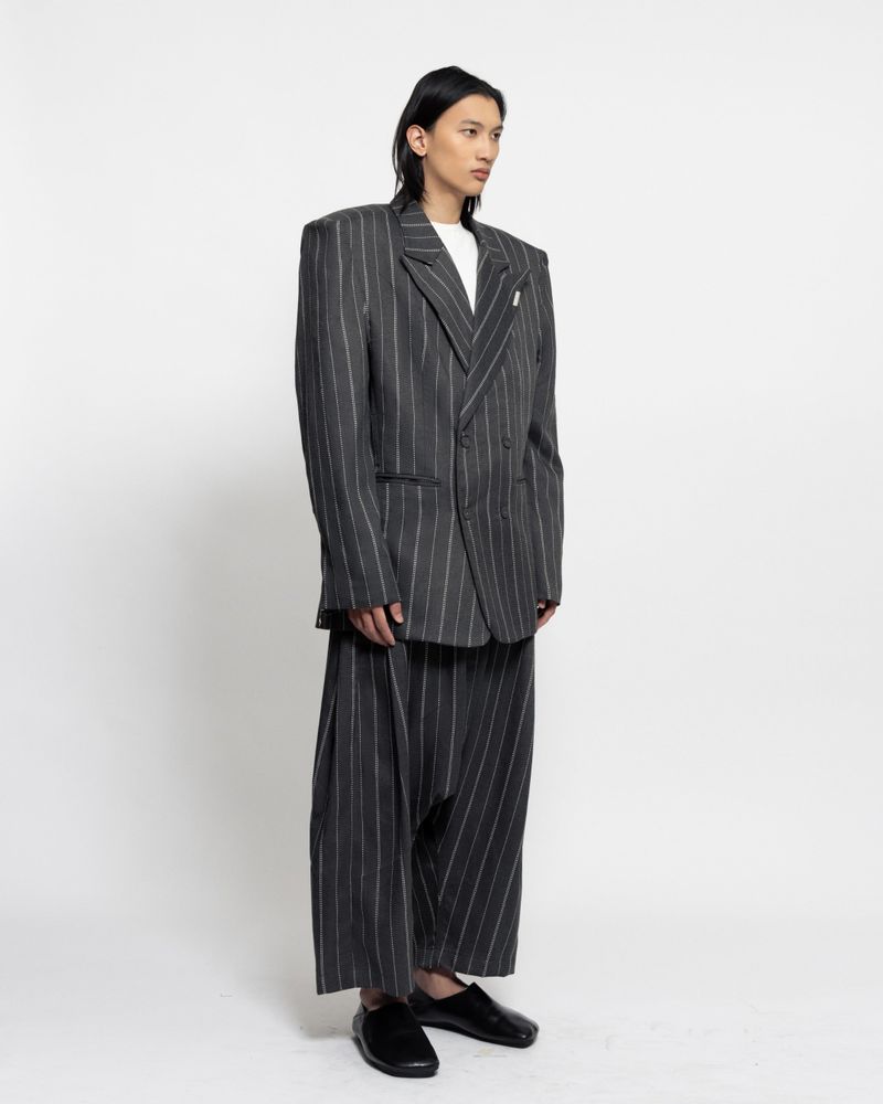 SLAB STRUCTURED BLAZER - STRIPE