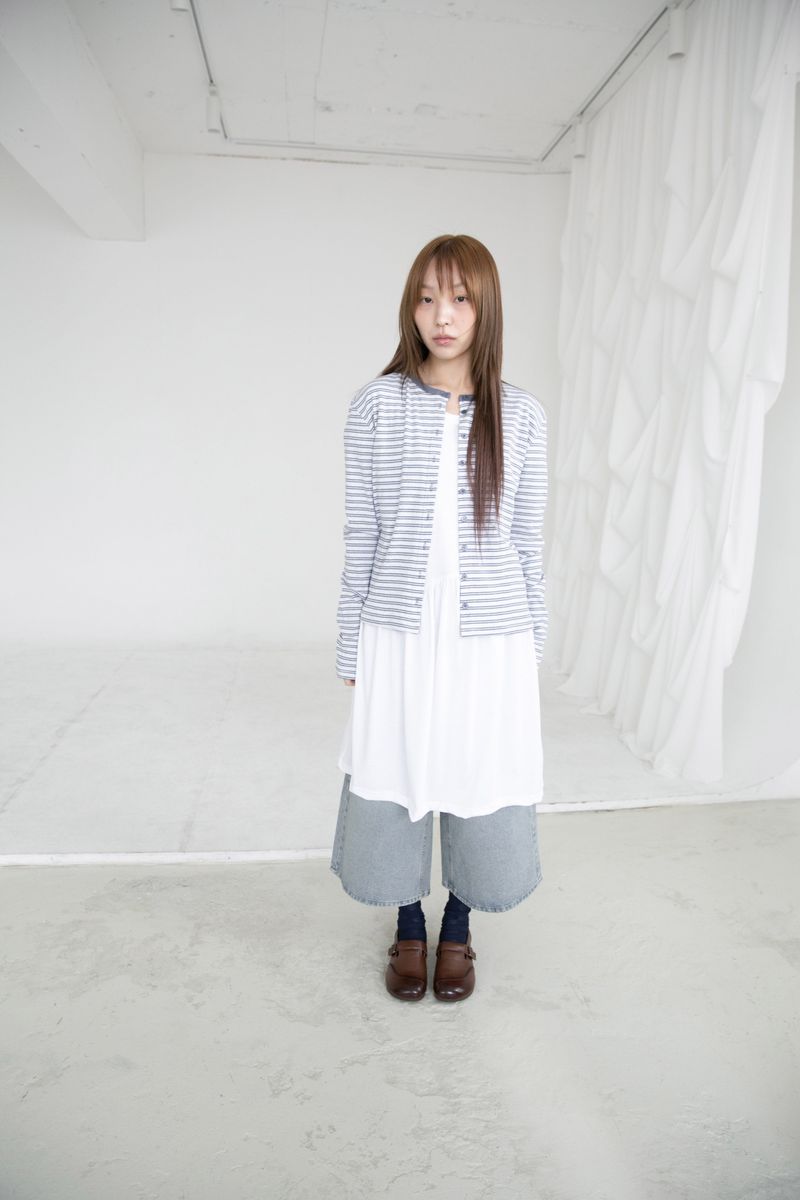 pastel stripe cardigan(3colors)