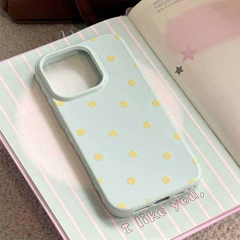 Pastel Tone Dot Pattern Jelly iPhone Case