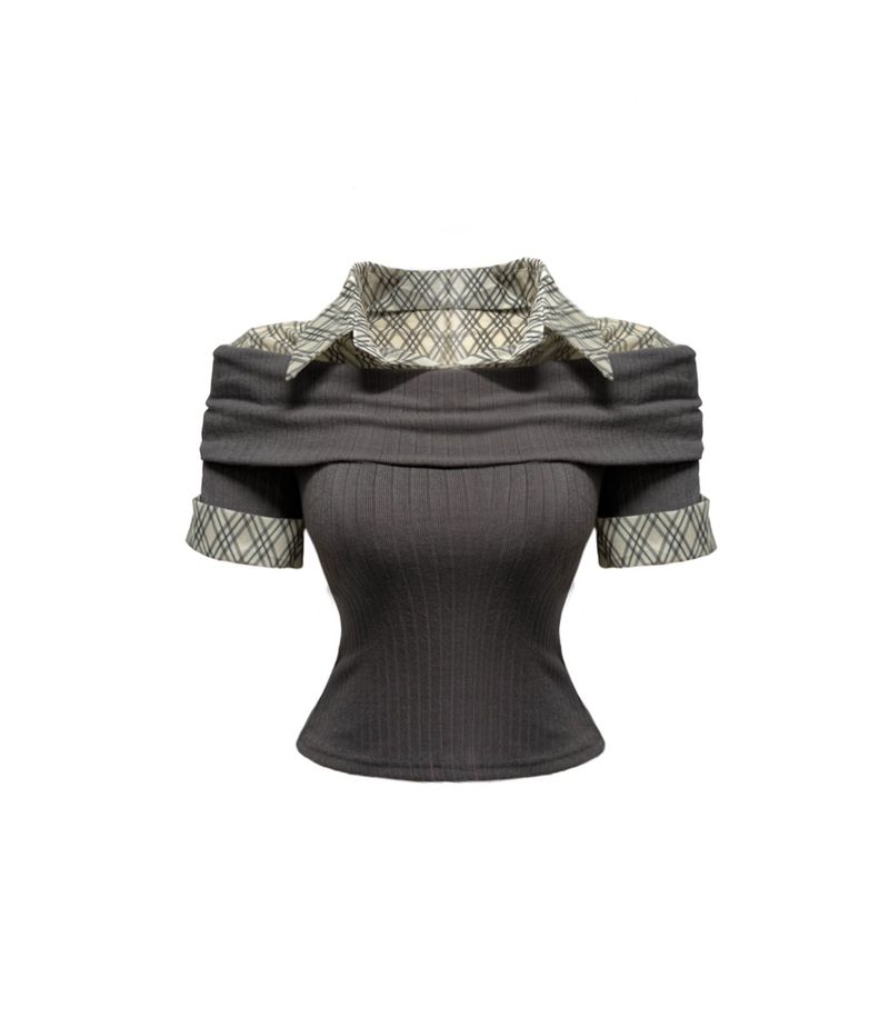 Rebecca layered off shoulder T