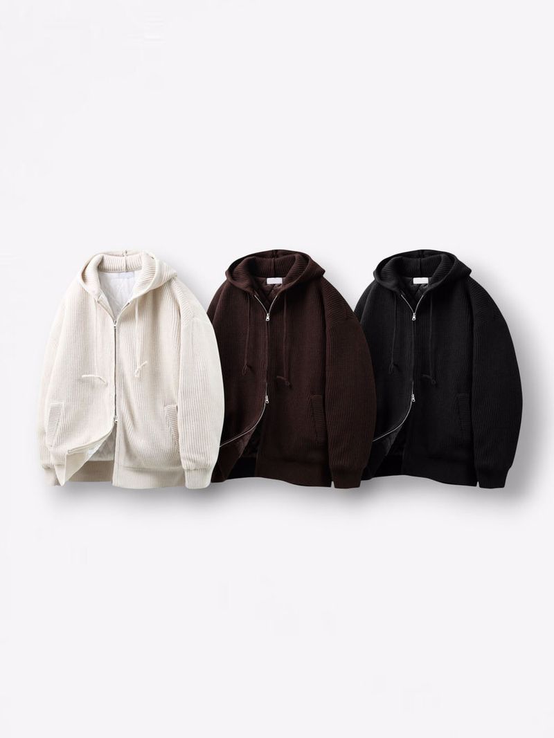 LMN Slay Oversized Fit Knitwear Hooded Padded (3 colors)