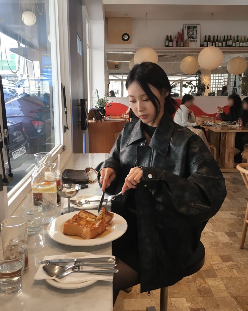 [Made] Rene leather jacket -black