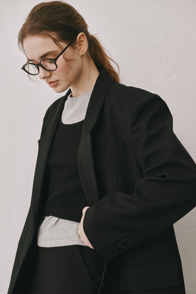 Boy wool jacket (Black)