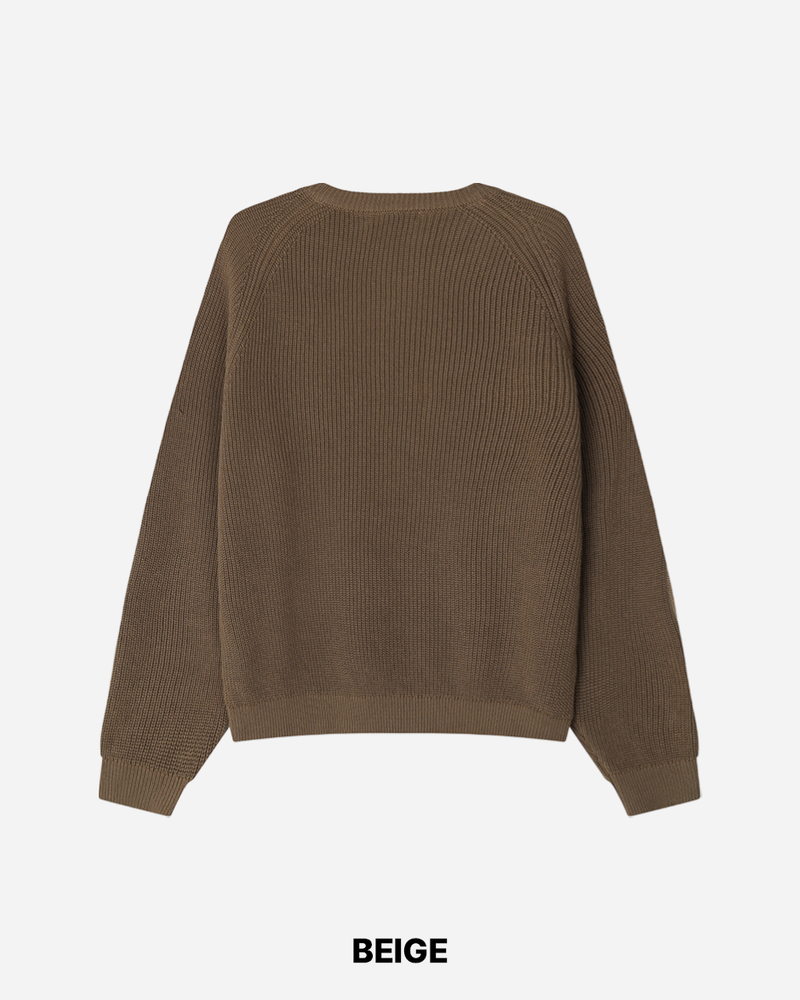 Sleek Zipper Round Knit