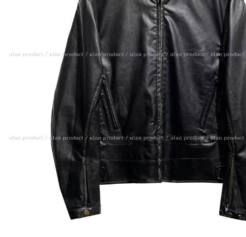 Villa Hand Washing Leather Biker Jacket