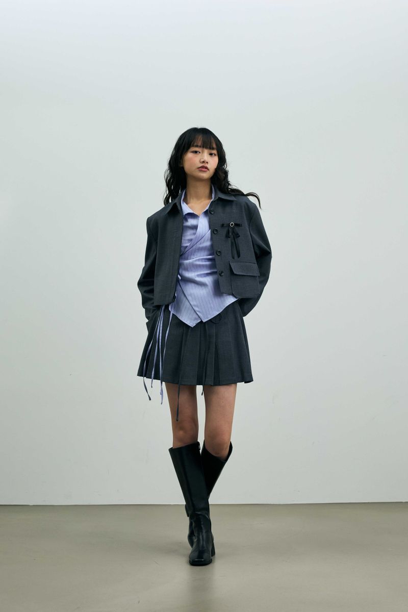 MILD CROP BLAZER / CHARCOAL