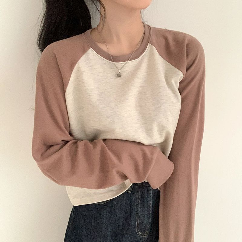 Nagrang Raglan Color Matching Sweatshirt