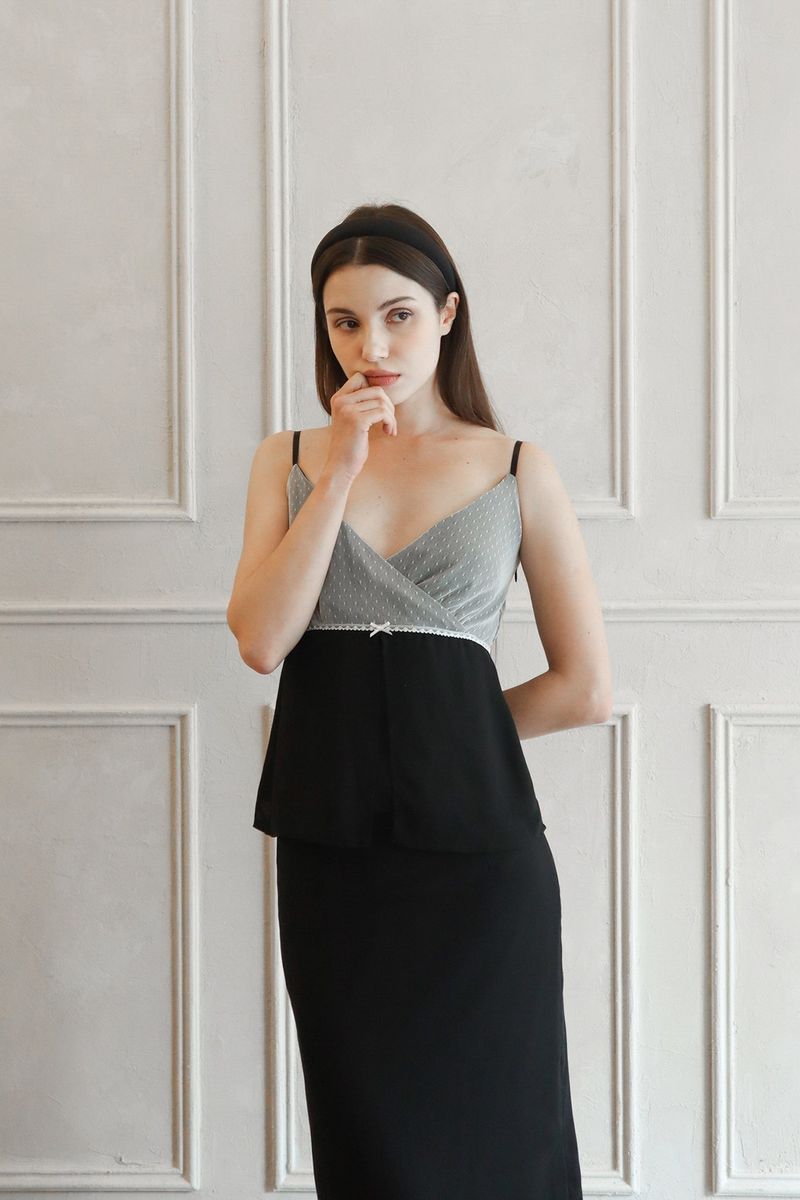 Lisha wrap sleeveless (black)