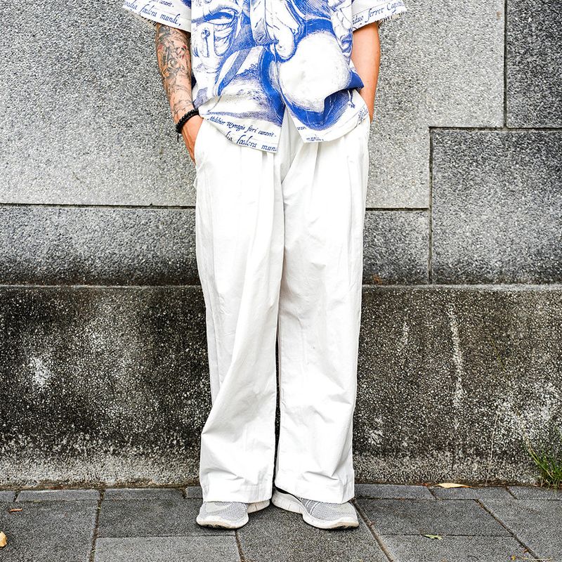 GANGPIE.CLUB（ガンパイクラブ）の「Japanese-style Straight Pants with Hem Buttons（Pants）」