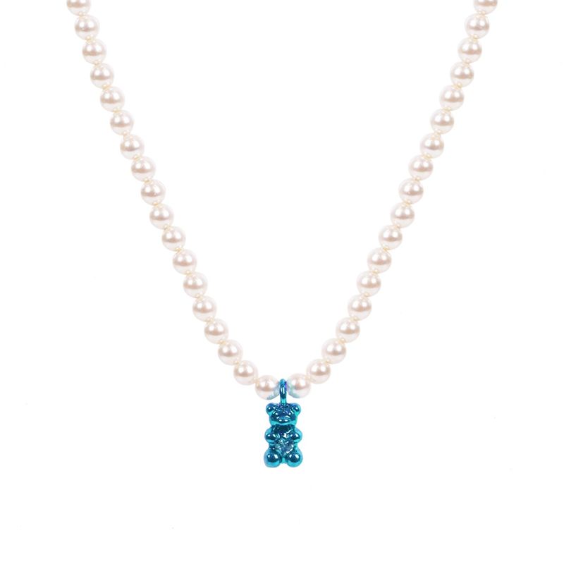 OCCHI DI LUPO(オッキ ディ ルポ)の「Petit Bear Pearl Necklace_Blue(Accessories)」