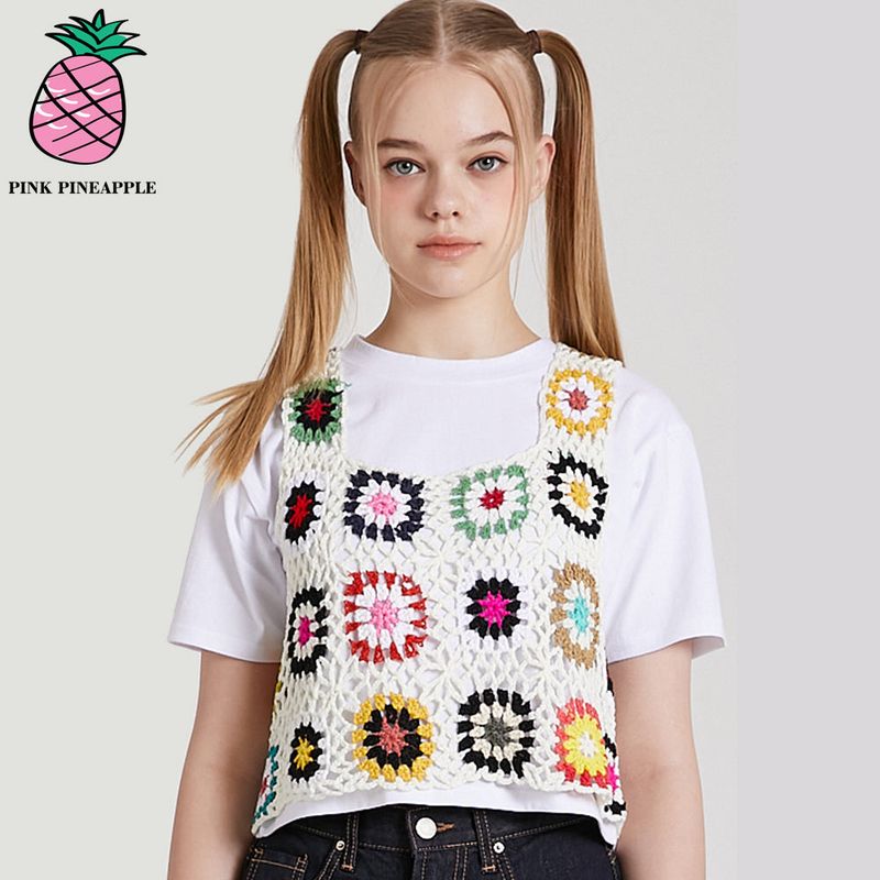 PINK PINEAPPLE（ピンクパイナップル）の「CROCHET VEST（Tops）」