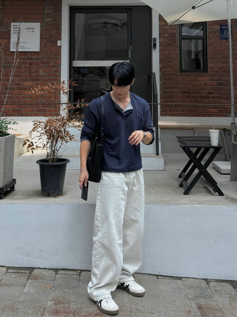 Ray washed cotton pants