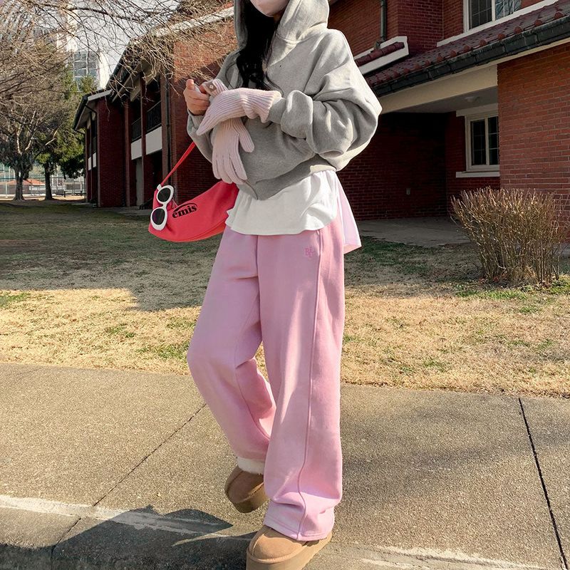 [Bellide made] embroidery napping hood zip-up