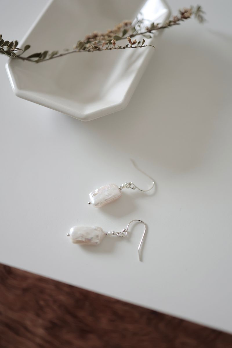 Poker Pearl Silver 925 Pierce handmade
