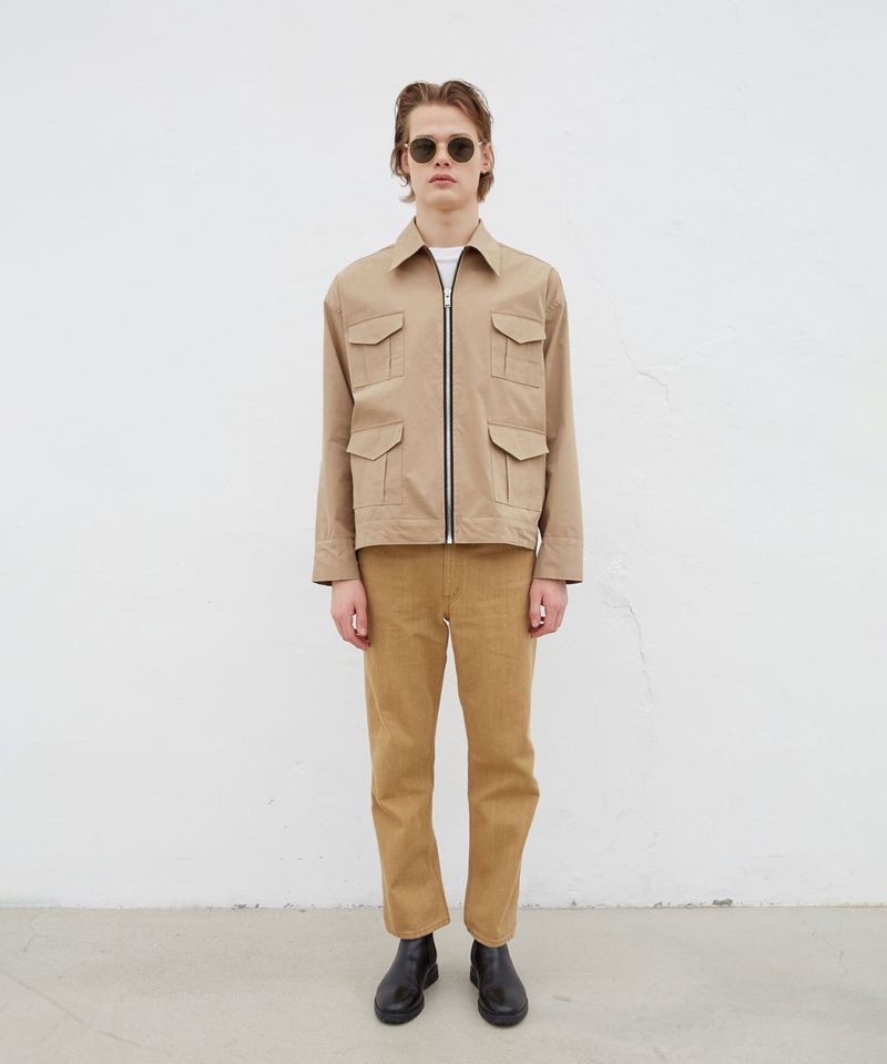 ZIPPED BEIGE SHIRT JACKET