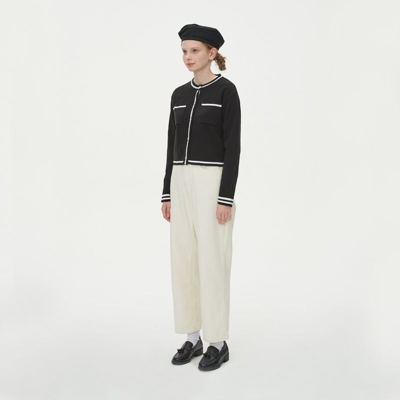 COLORATION SHORT CARDIGAN_BLACK