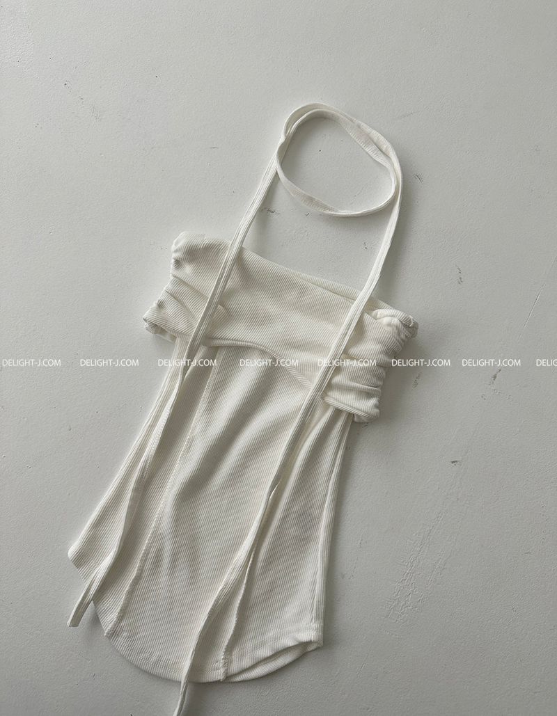 muffler strap set shirring tube top