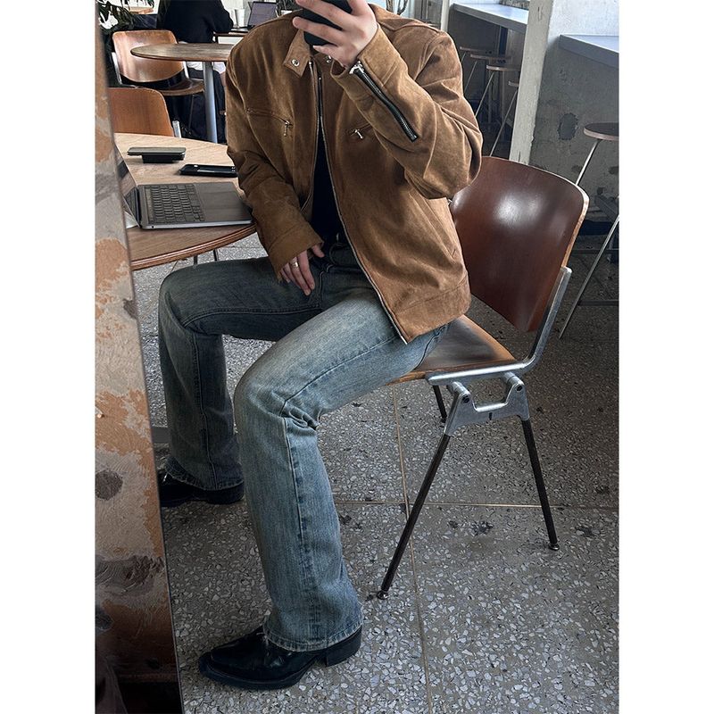  [S/S] Suede biker jacket(3color)