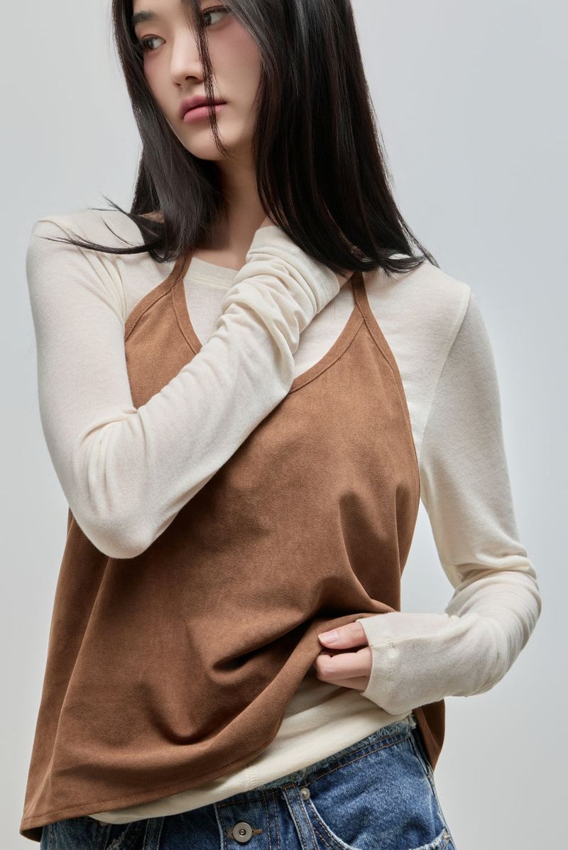Tencel Long Sleeve Tee_Ivory