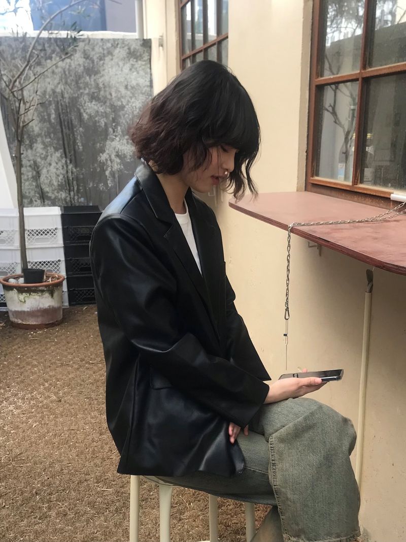 Noir leather jacket