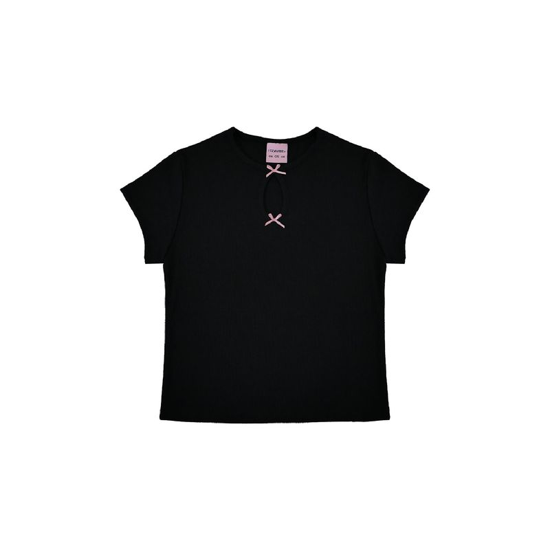 TWO RIBBON HALF SLEEVE TOP