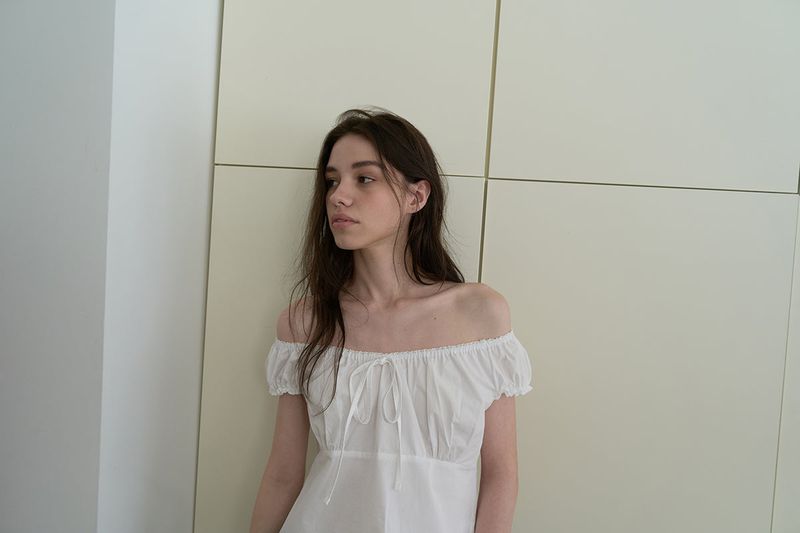 Harbor ribbon blouse_ivory