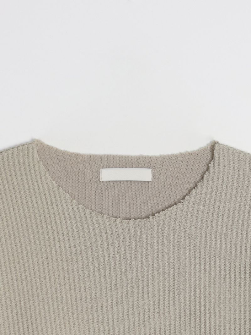 Lumen Ribbed Cutting Crop Tee