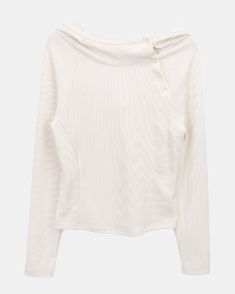 Tern High-Neck Hood Button T-Shirt