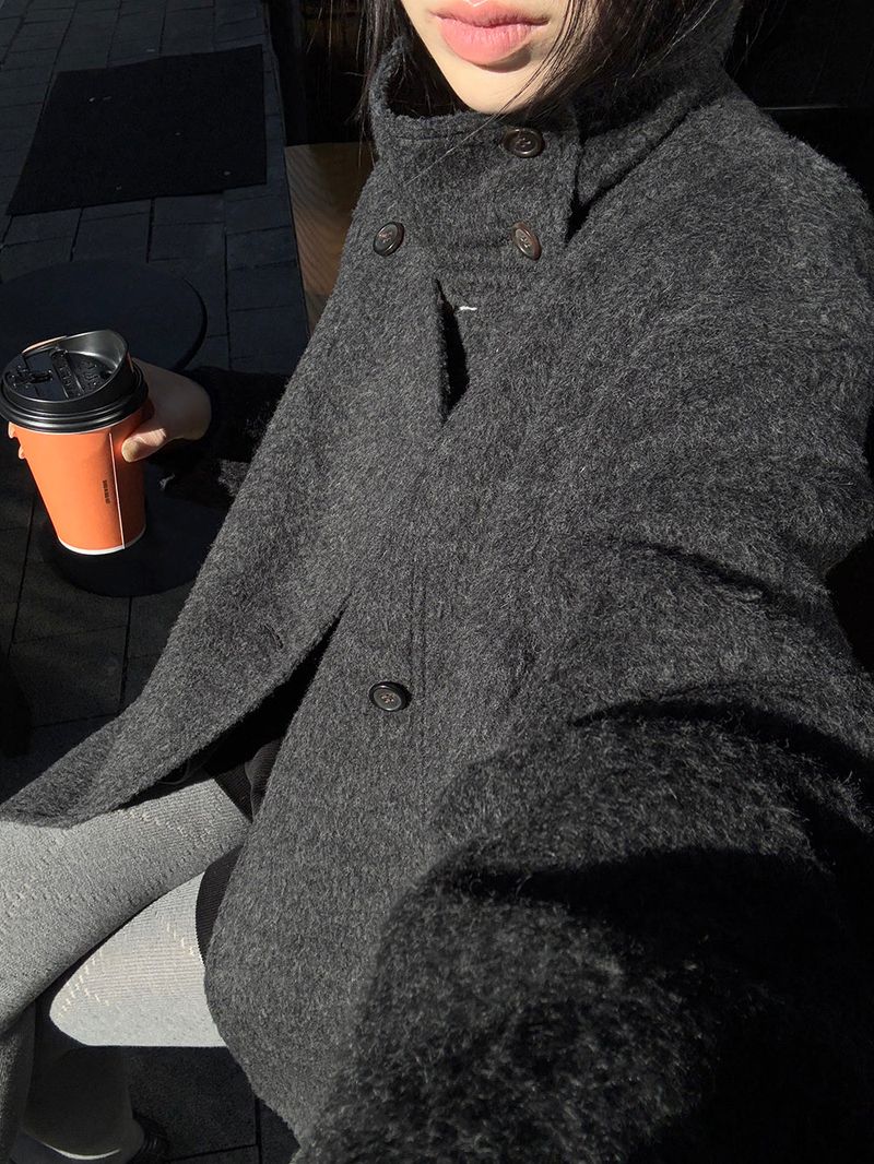 [MADE] KYLIE WOOL ALPACA HANDMADE HALF DOUBLE COAT