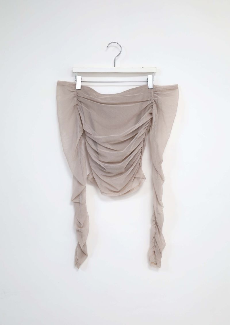 Ara off-Shoulder Mesh Tee