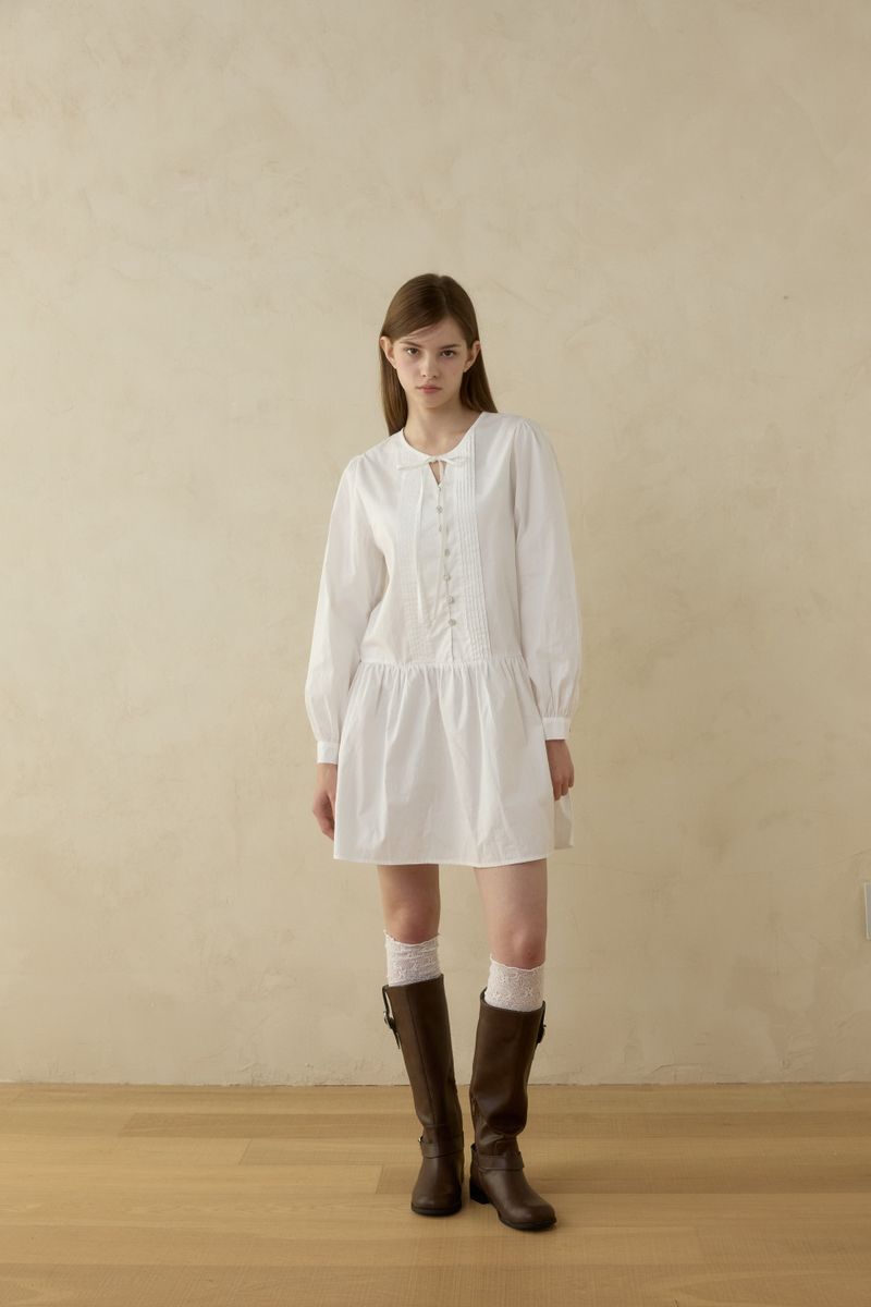 MEADOW PINTUCK RIBBON DRESS